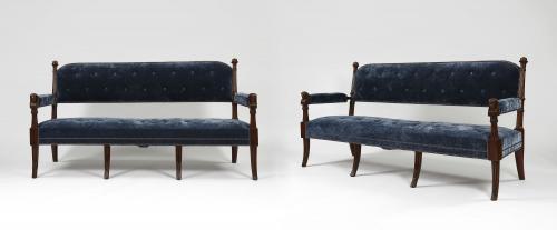 Pair of Settees in the Egyptian Design