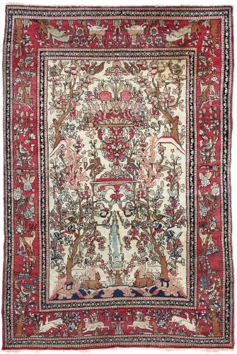 antique isfahan rug