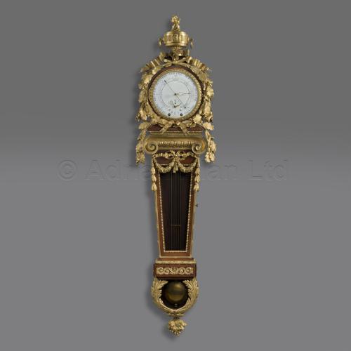 Louis XVI Style Mahogany Cartel Clock ©AdrianAlanLtd