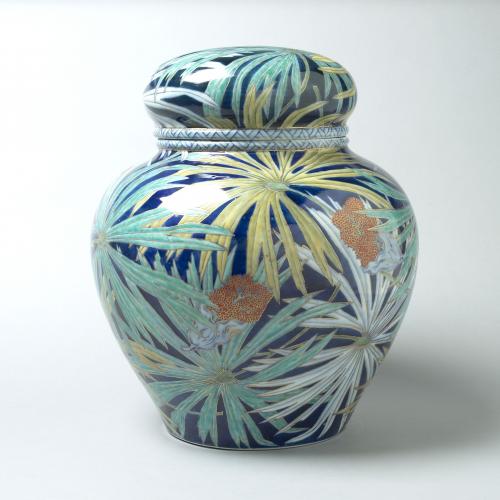 Exceptionally Large Japanese Porcelain Jar and Cover