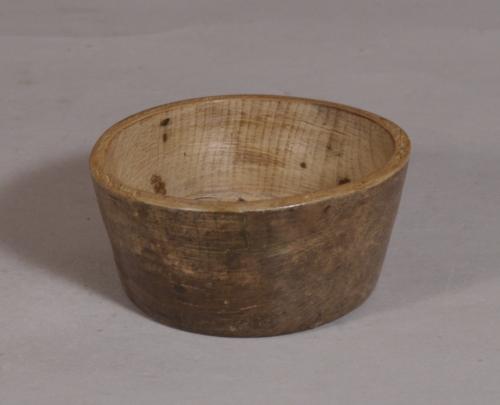 S/3479 Antique Treen 19th Century Sycamore Butter Mould