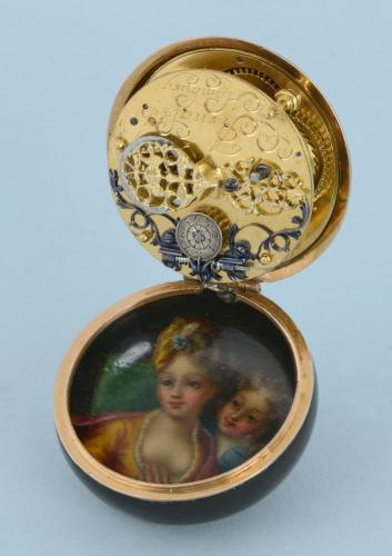 Early Gold and Enamel German Verge Watch