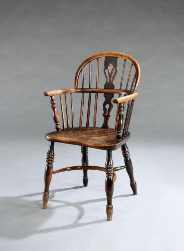 A small scale mid 19th century Windsor armchair