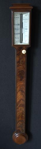Andrew Ross - London. 19th Century mahogany Stick Barometer