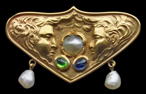 Secessionist Brooch Attributed to FRITZ WOLBER (1867-1952)