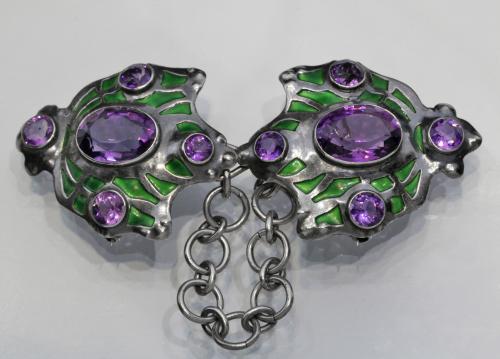 An Impressive Arts & Crafts Cloak Clasp Attributed to GUILD OF HANDICRAFT LTD. (worked 1888-1908)