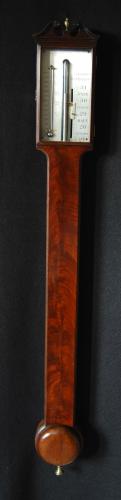 Peter Guarnerio - Huntingdon. 19th Century mahogany Stick Barometer