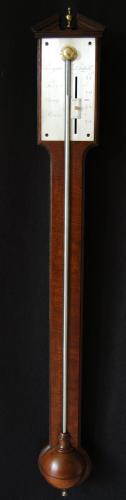 Robert Tangate - London. Georgian mahogany antique Stick Barometer
