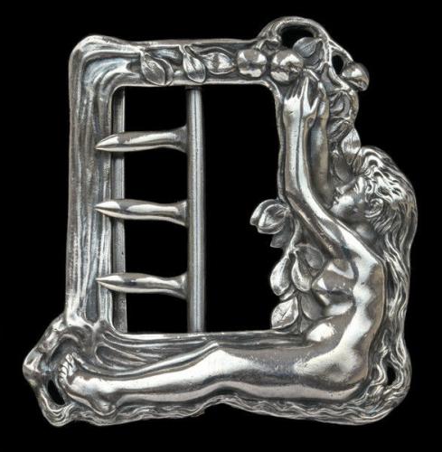 EDOUARD-AIMÉ ARNOULD (worked c.1895-c.1910) 'Eve' Symbolist Buckle
