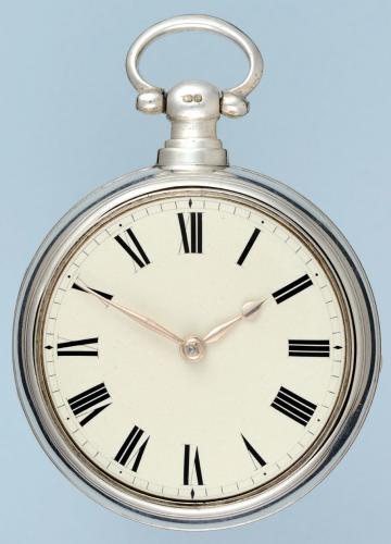 Massey Type I Silver Pair Case Pocket Watch By Massey