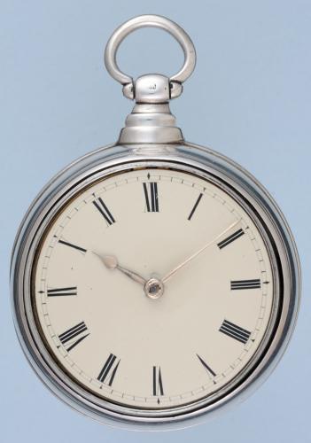 Silver Pair Cased Rack Lever Pocket Watch