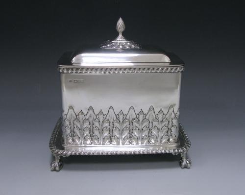 Antique Silver Biscuit Box