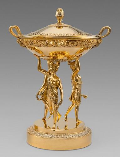 A Large French Silver-Gilt Centrepiece