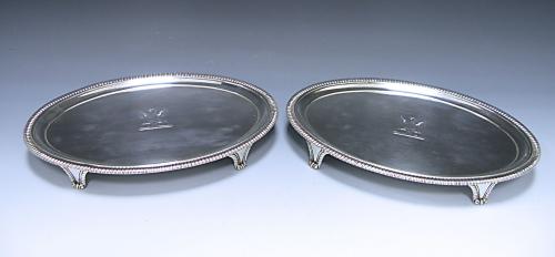 Georgian silver salvers Crouch and Hannam 1803