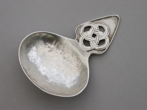 George V Arts and Crafts Style Silver Caddy Spoon
