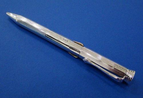 Art Deco Silver 'Jurna' 4-Colour Propelling Pencil