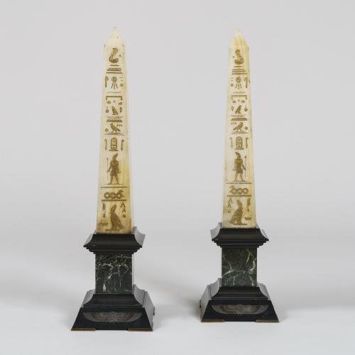 Obelisks in the Egyptian Manner By Gouault of Paris