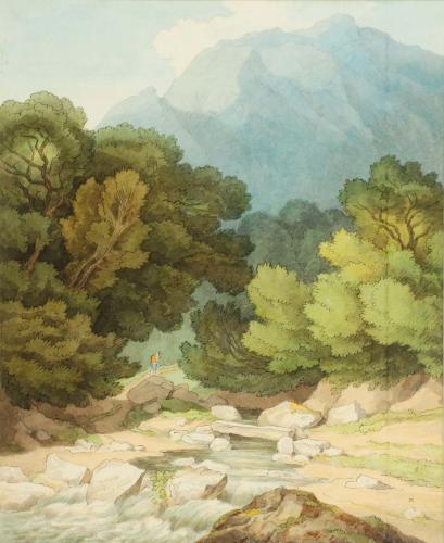 John White Abbott (1763-1851) Downstone Rock from Saugh Mill, Devon