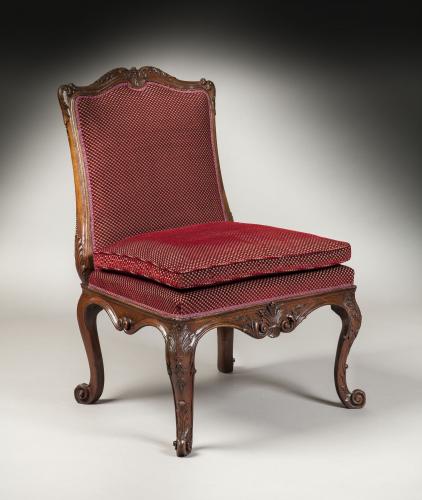 CHIPPENDALE DIRECTOR PERIOD SINGLE MAHOGANY SALON- DRAWING ROOM CHAIR