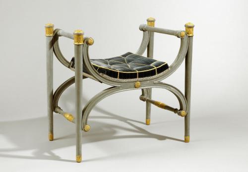 Antique Danish Gustavian Period Decorated Stool / Bench / Seat