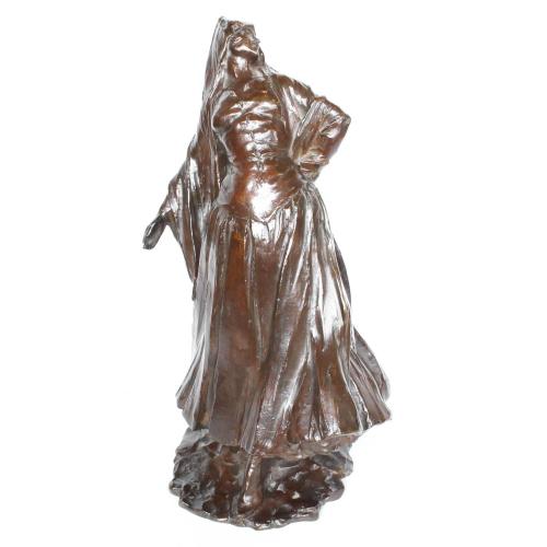 A patinated bronze figure of a traditional Spanish dancer. Signed to base, with Batardy foundry stamp.  Belgian, circa 1910.