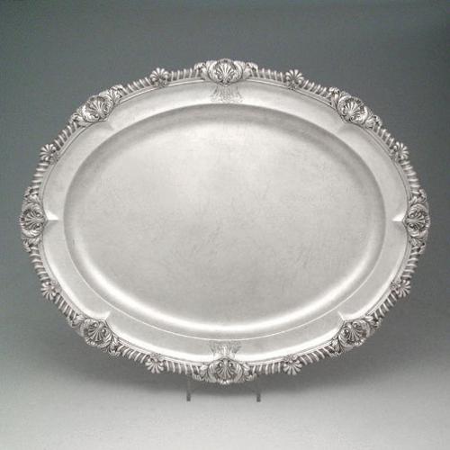 A Large George III Antique English Silver Platter