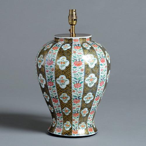 Japanese Vase Fitted as a Lamp