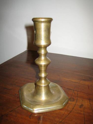A good early-18th century brass candlestick