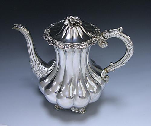Hayne and Cater melon silver coffee pot 1846