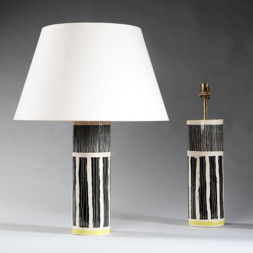 A Pair of Studio Pottery Vases as Lamps
