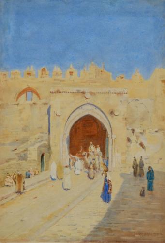 Damascus Gate, Jerusalem, Stanley Inchbold, RBA (1856-1921)