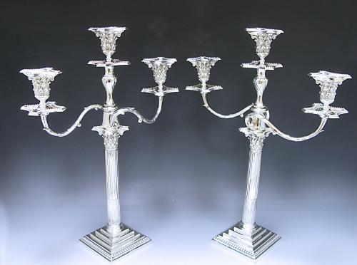 William Hutton Victorian silver candelabra 1900