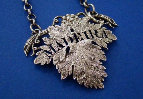 William IV Silver 'Madeira' Vine-Leaf Label