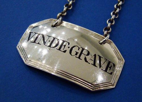 George III Silver 'Vin De Grave' Label