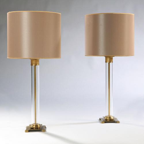 A Pair of Perspex Lamps