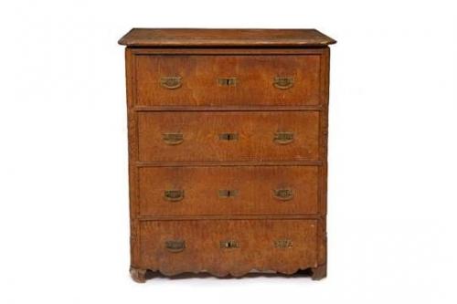 A 19th century Continental painted chest of drawers