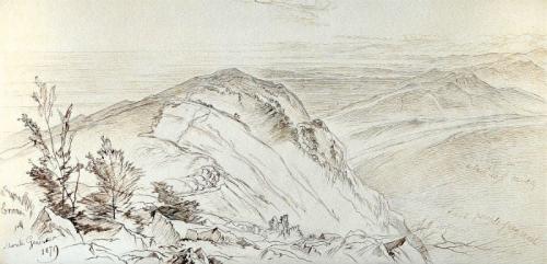 The plains of Lombardy from Monte Generoso, Edward Lear, R.A. (British, 1812-1888)