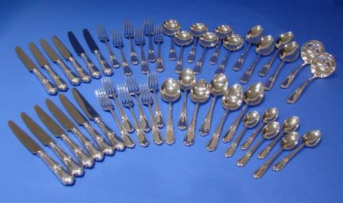 48-piece Sterling Silver, 6-place Table Setting, Cutlery Set
