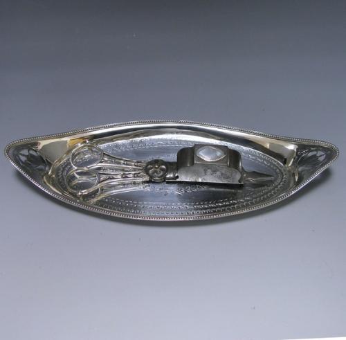 Chawner silver snuffer wick trimmer and tray 1786