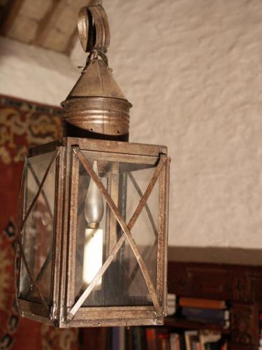 Pair of lantern, recreation of an 18th century example at Historic Deerfield, Massachusetts