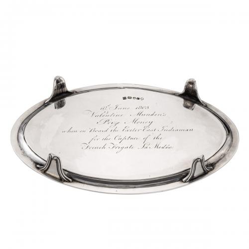 Valentine Munden’s Prize Money silver salver London 1792