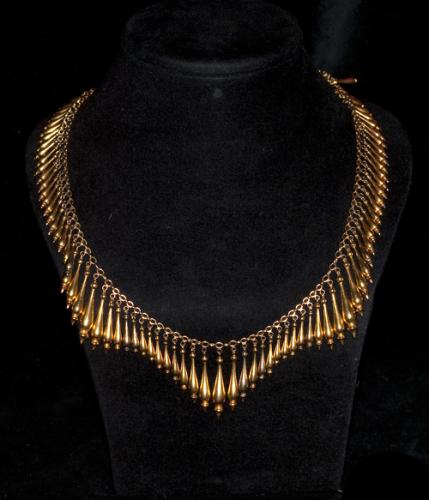 18ct Gold Rare Victorian Stylised Swag Necklace