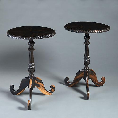 A Pair of Circular Ceylonese Occasional Tables
