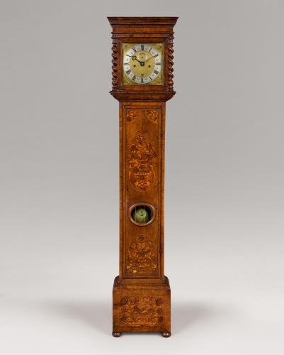 William Knottesford Londini. James II Period Walnut Floral Marquetry Longcase Clock.  London, Circa 1685