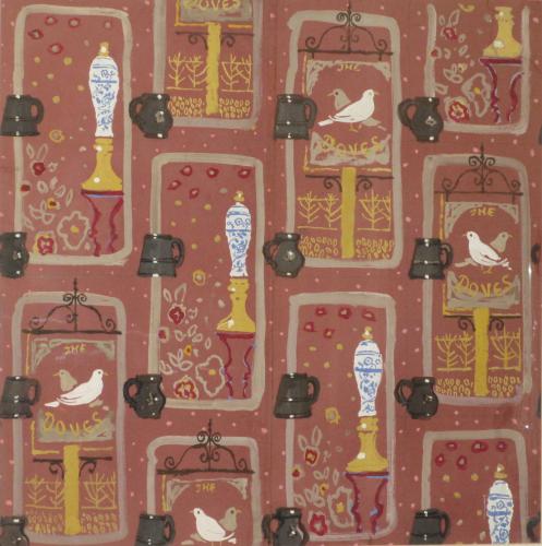 Wallpaper design for The Doves, Ruskin Spear, RA (1911-1990)