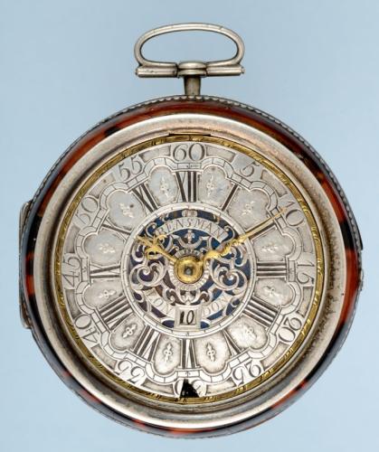 Silver and Horn Champleve Dial Verge