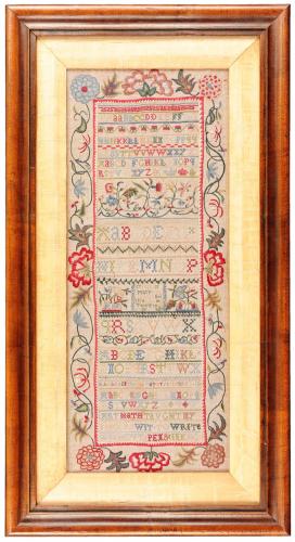 Exceptional 18th century sampler by Mary Couchman dated 1731