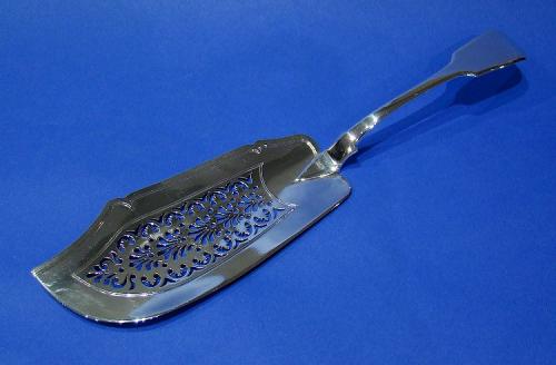 William IV Silver 'Pierced' Fiddle Pattern Fish Slice