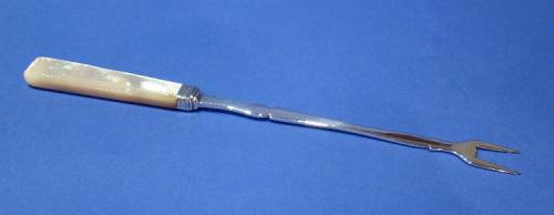 Victorian Silver & Mother of Pearl Pickle Fork