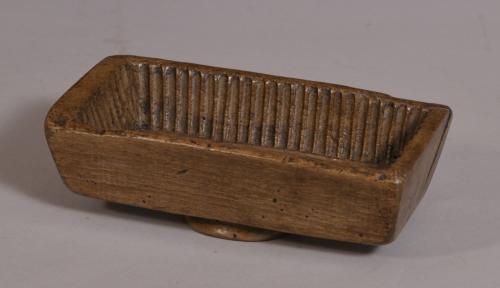 S/3710 Antique Treen 19th Century Sycamore Flummery Mould